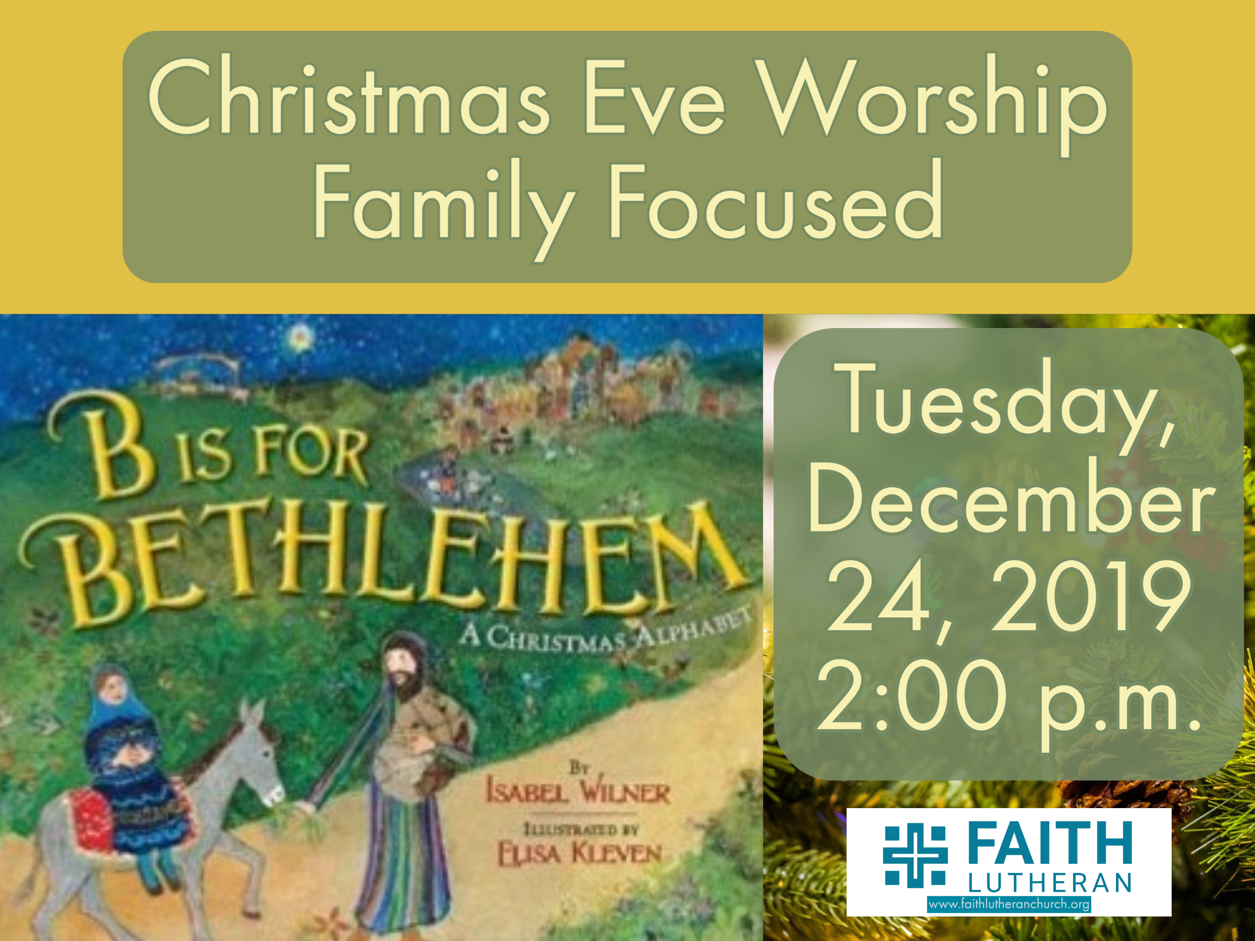 Christmas Eve Worship - 2 p.m.