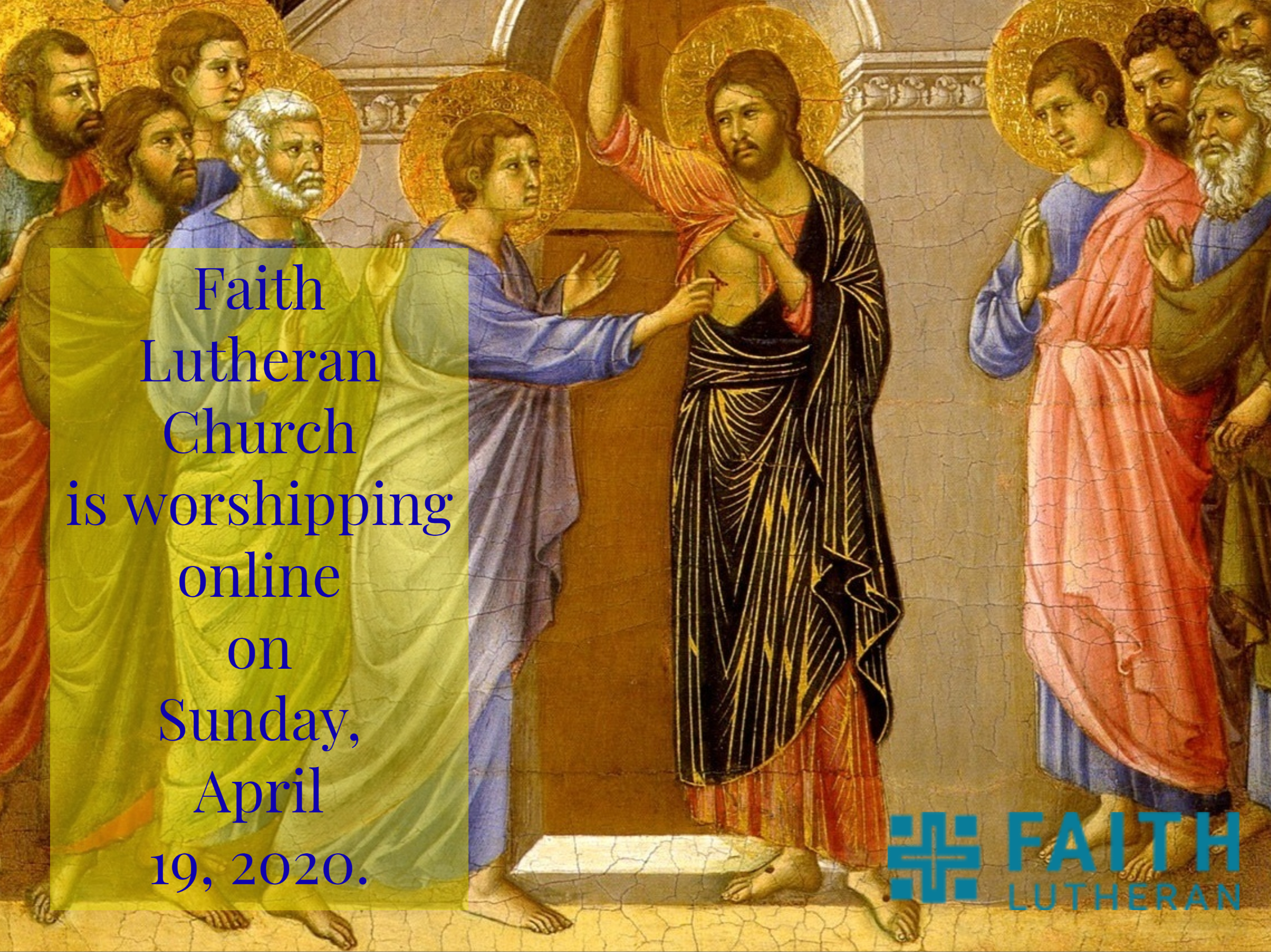 Worship on Sunday, April 19, 2020