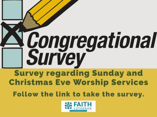 Church Council is Conducting a Survey