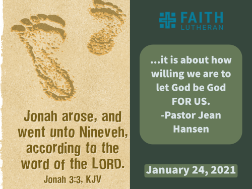 Letting God Be God, for Us