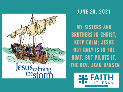 Jesus Pilots the Boat, so Keep Calm!