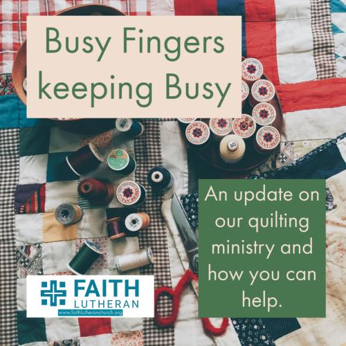 Busy Fingers are Hard at Work