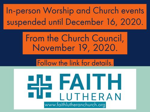 In-person Worship Suspended
