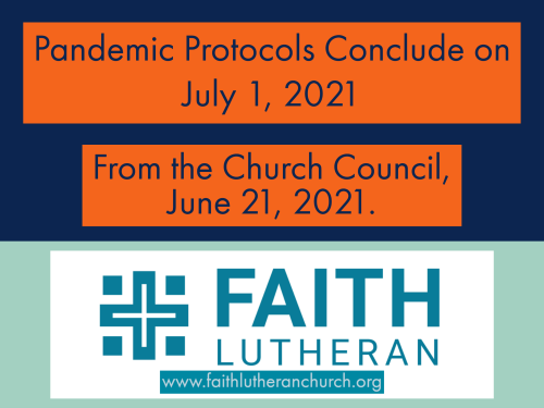 Church Council Removes Pandemic Protocols