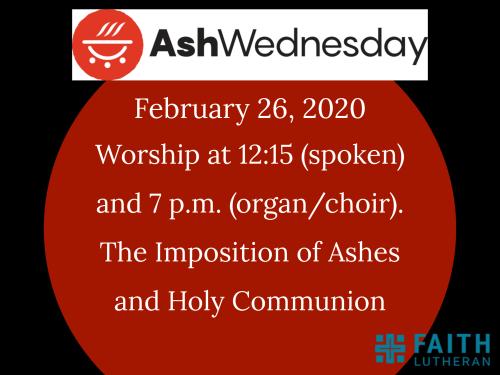 Ash Wednesday Worship