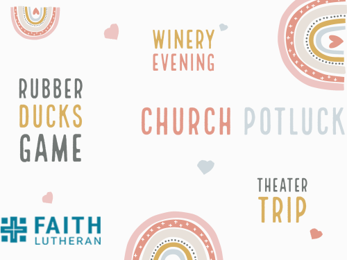 Upcoming Events Sponsored by Christian Life and Nurture