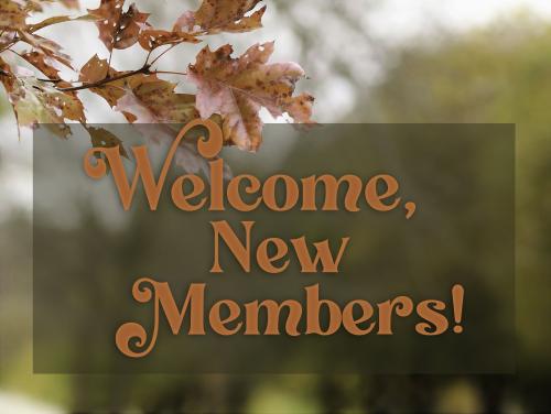 New Member Sunday - Oct. 9!