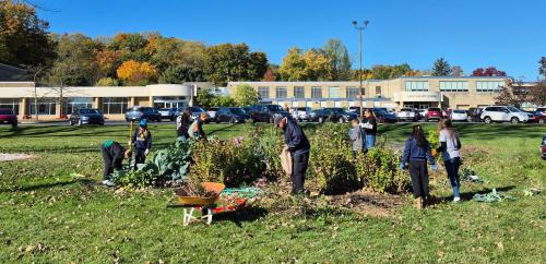 We appreciate all of the hands who helped clean up the garden as we head into the colder months. The garden provides much needed fresh food for those in need around our community. Thank you to the gardeners who help make this opportunity possible!